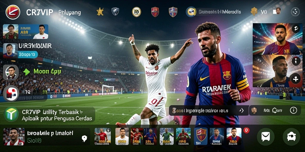 Tampilan utama aplikasi CR7VIP dengan berbagai fitur utility yang menarik.
