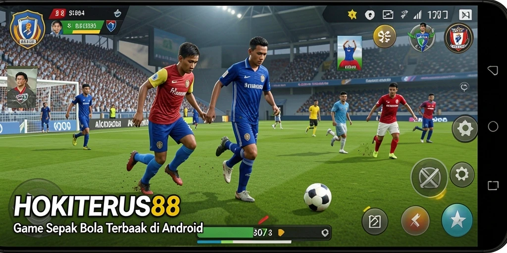Tampilan menarik gameplay sepak bola di HOKITERUS88.
