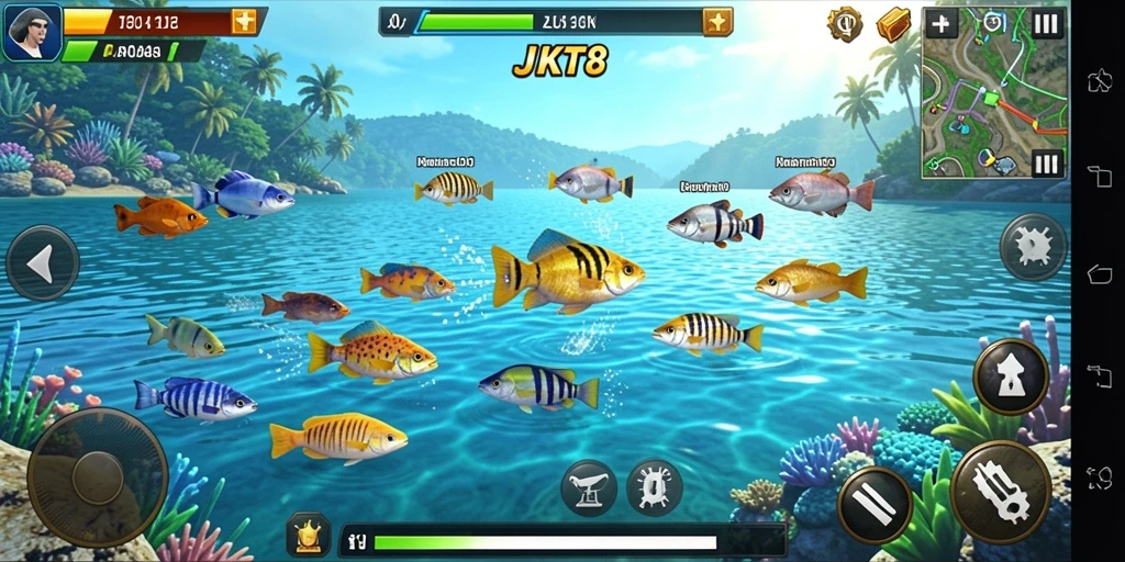 Tangkapan ikan berwarna-warni dalam JKT8.
