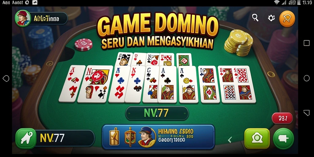 Tampilan gameplay menarik dari NV77 dengan berbagai mode Domino.