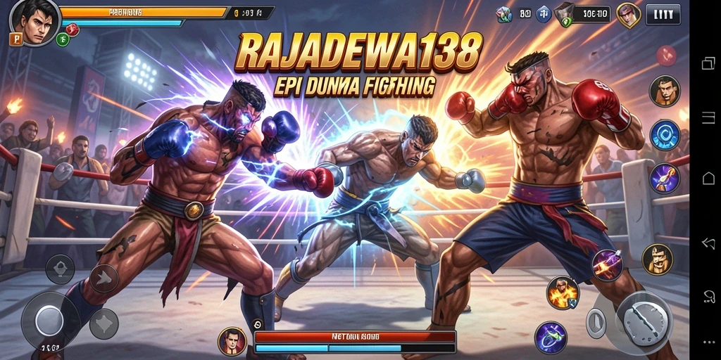 Tampilan seru dari pertarungan karakter di RAJADEWA138.