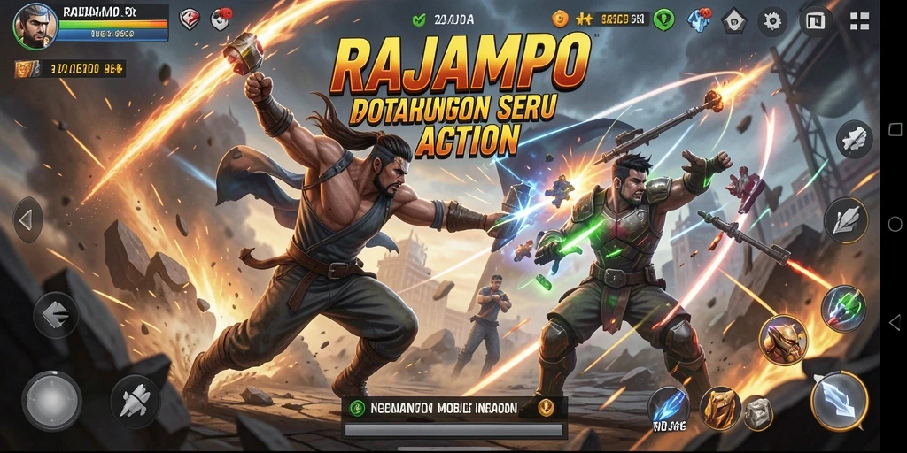 Tampilan gameplay RAJAMPO yang mendebarkan dan intens.