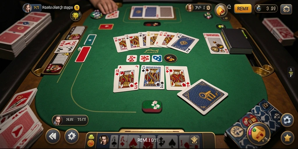 Tampilan gameplay mendebarkan dari REMI101 yang menunjukkan strategi permainan.