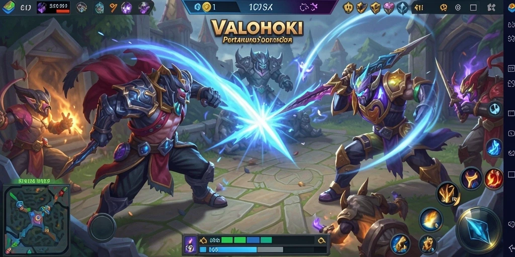 Tampilan gameplay seru dan strategis di VALOHOKI.