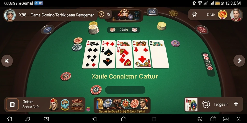 Gameplay seru Domino di X88 dengan tampilan menarik.