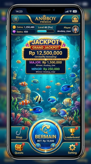 Tampilan antarmuka sederhana anoboy yang memudahkan navigasi.